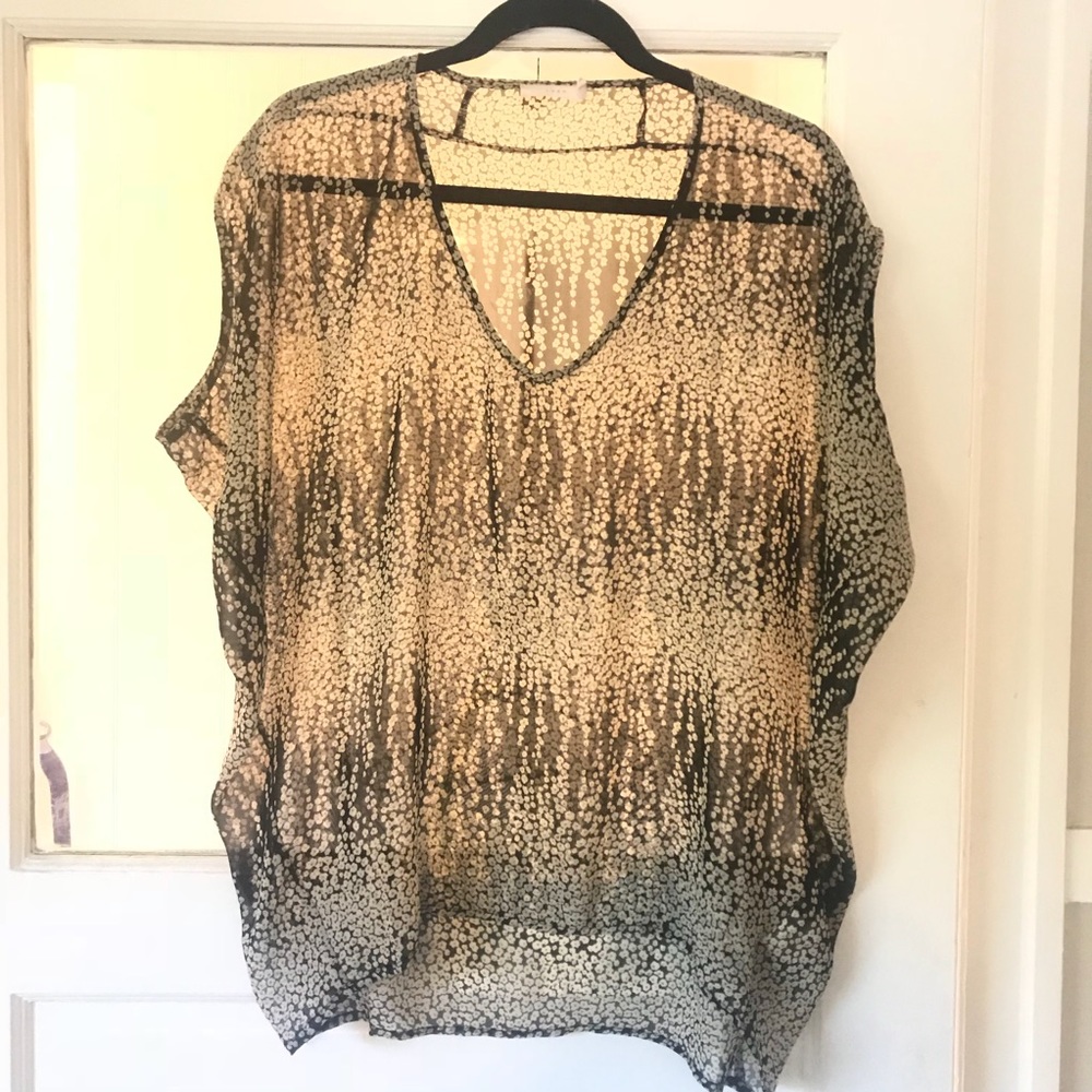 LUSH sheer floral top